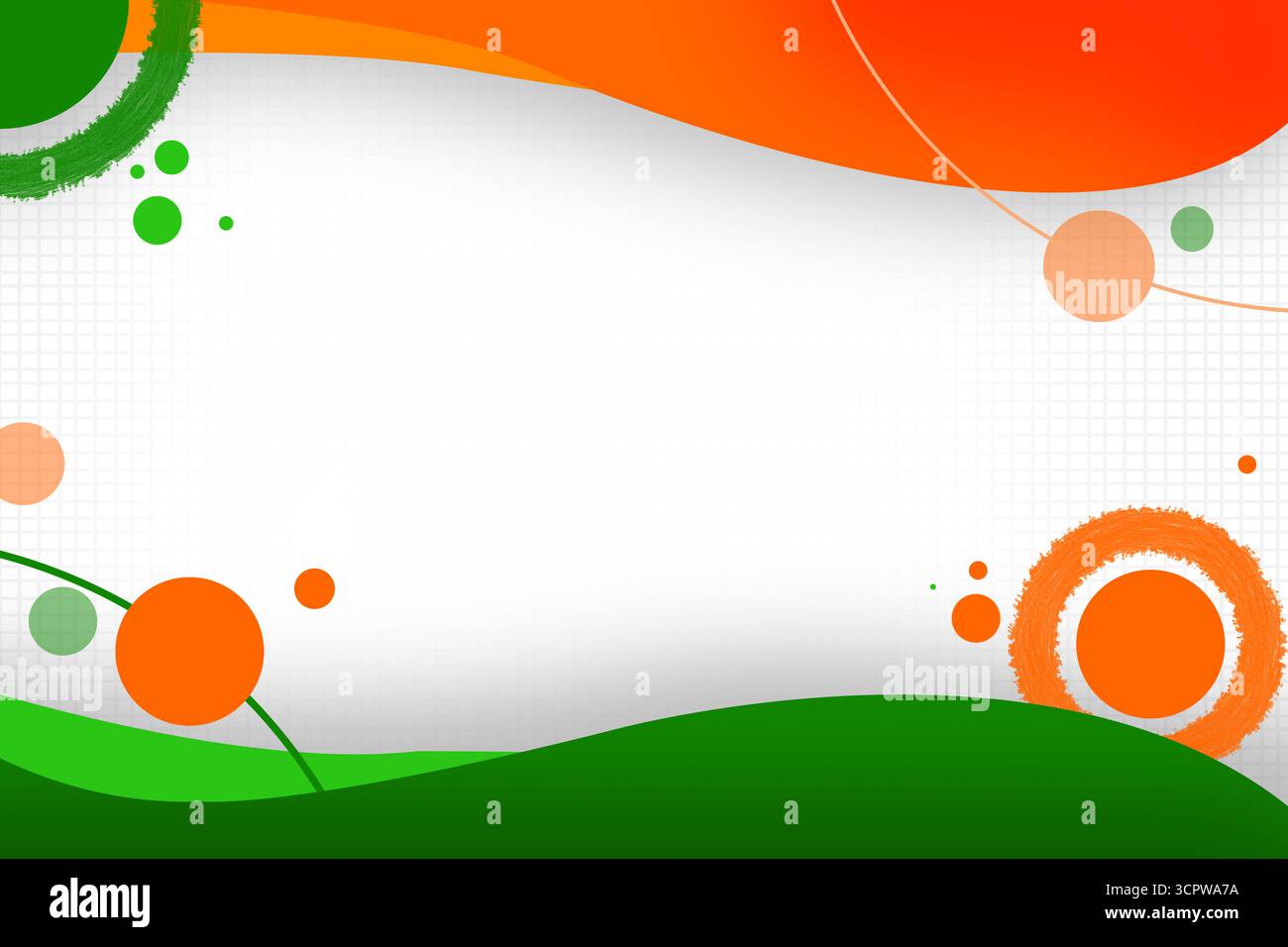 indische Flagge Farben abstrakte Hintergrundgemälde Stockfoto