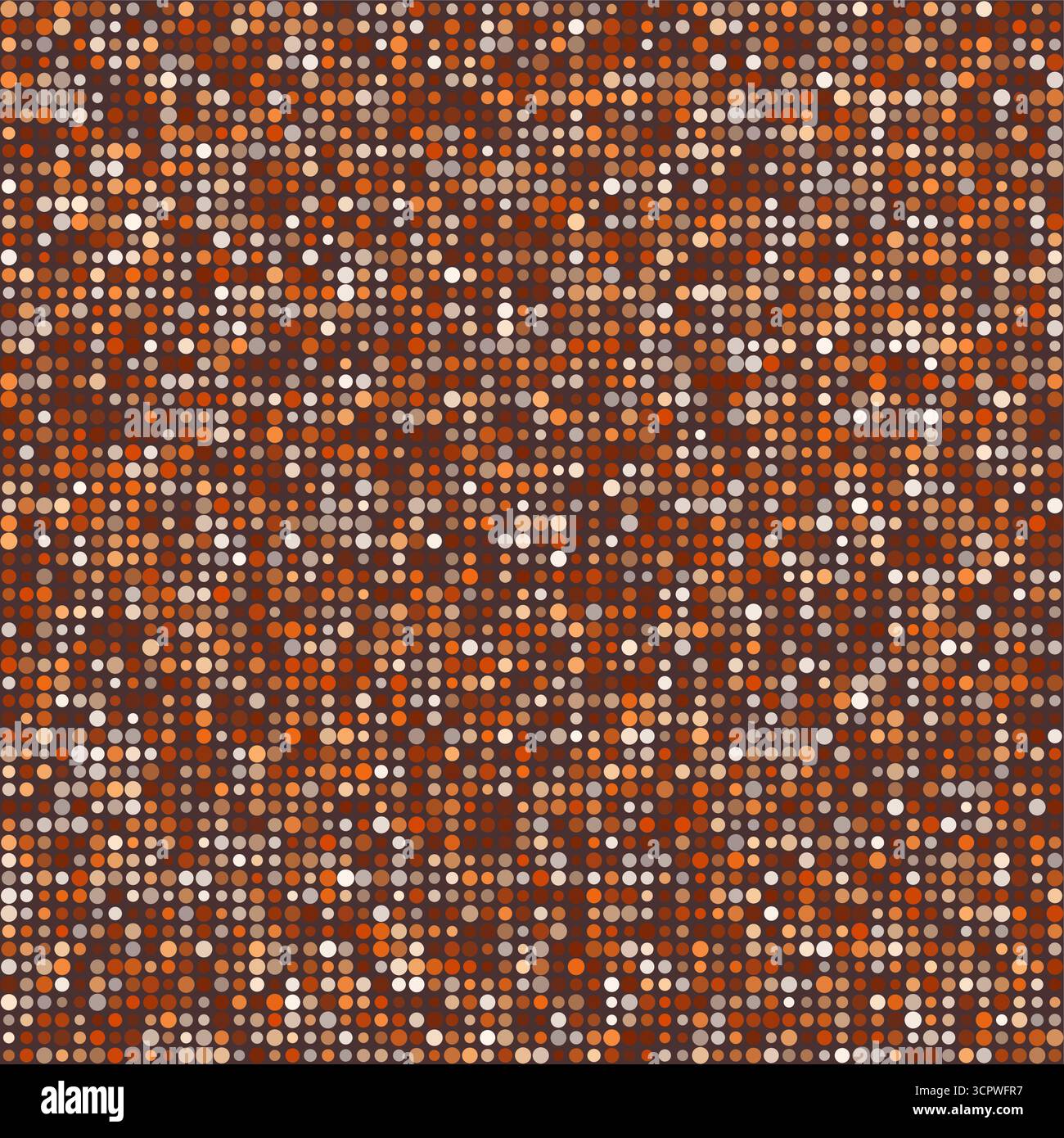 Abstraktes Muster. Kreise in mehreren Farben. Rustikale Brauntöne mit kontrastierendem Hintergrund. Brillante Vektor-Illustration. Stock Vektor