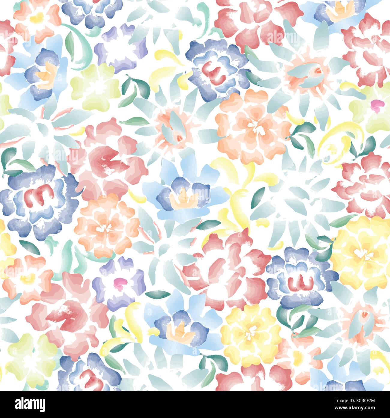Florale nahtlose Muster. Blume Hintergrund. Gedeihen garten Textur mit Blumen. Stock Vektor