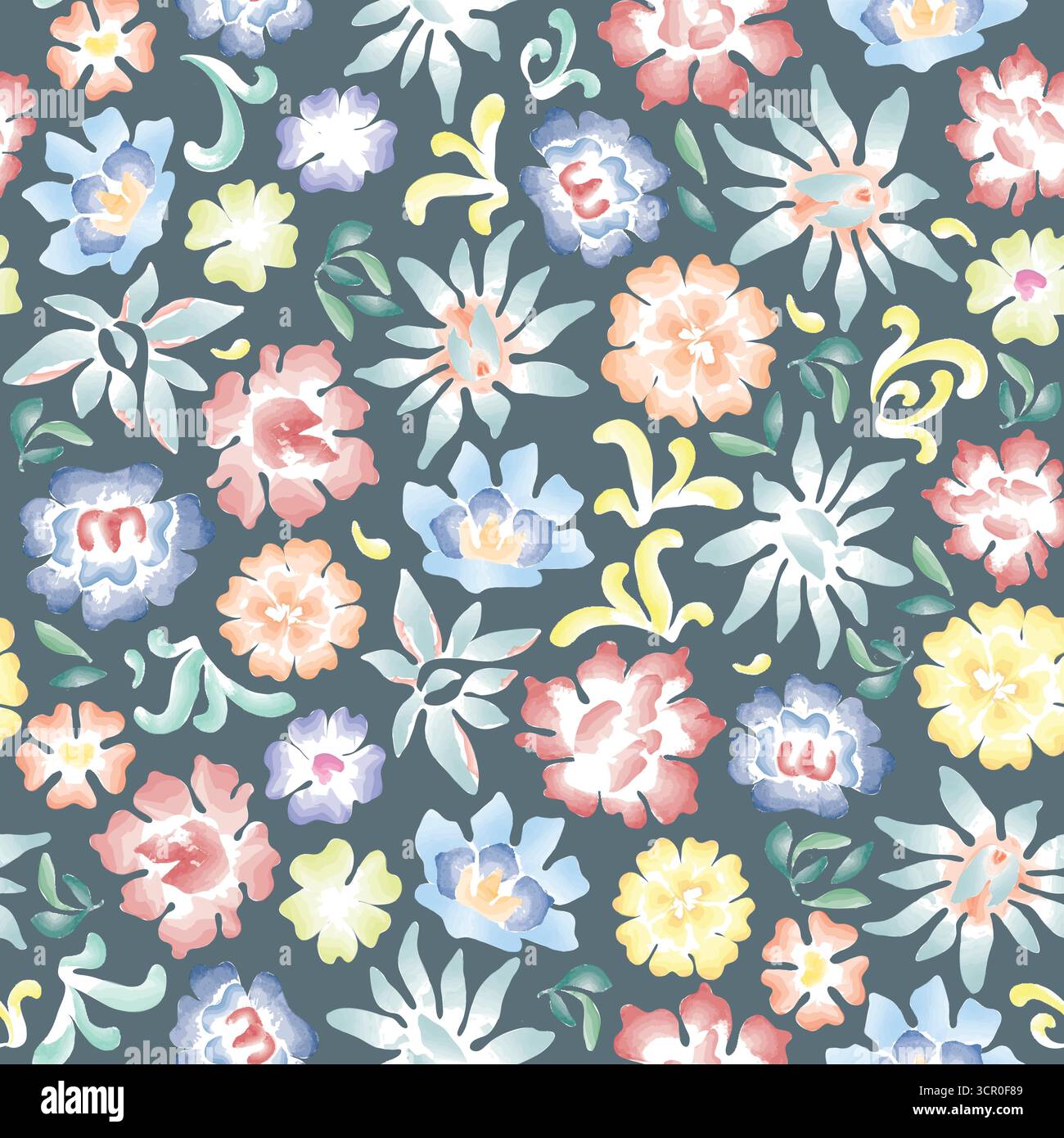 Florale nahtlose Muster. Blume Hintergrund. Gedeihen garten Textur mit Blumen. Stock Vektor