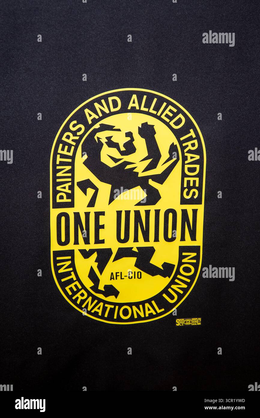 Little Canada, Minnesota. Logo der internationalen gewerkschaftsmaler und Verbündeten. Stockfoto