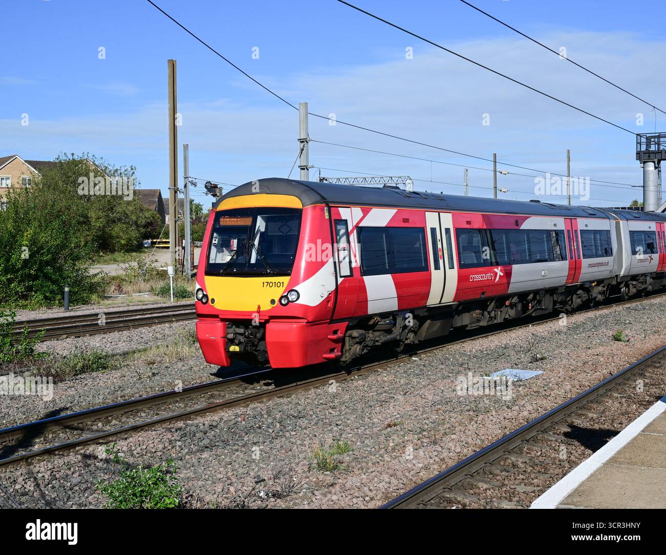 CrossCountry Class 170 TurboStar, 170101, in Peterborough, Cambridgeshire, England, UK Stockfoto