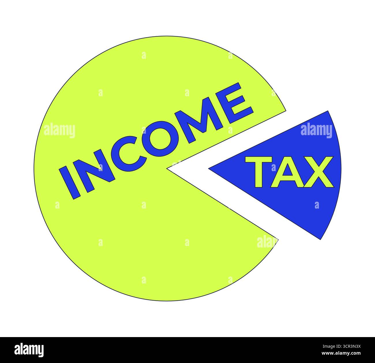 Infografik 2D-Zeichentrickobjekt für Einkommensteuer Stock Vektor
