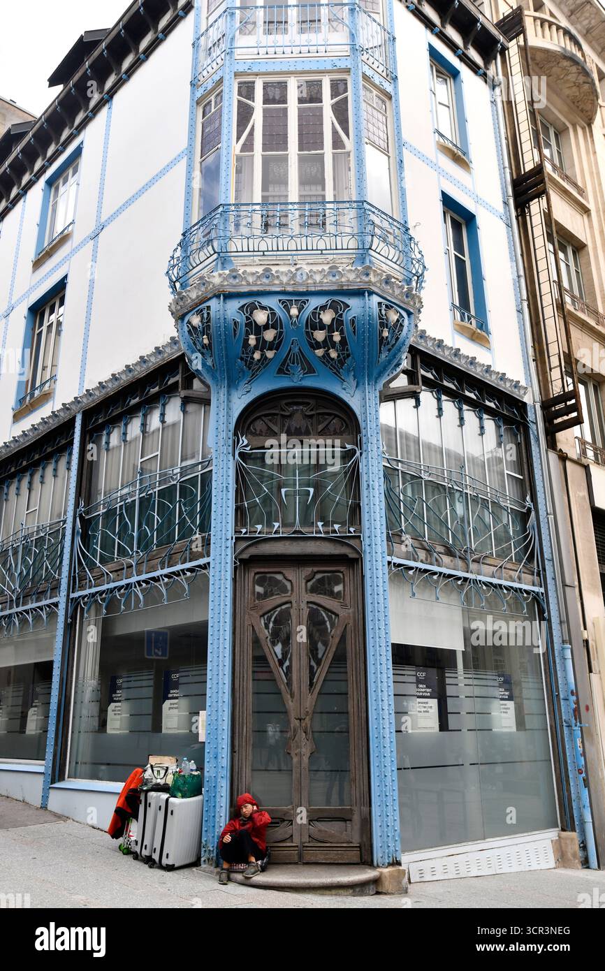 Nancy in der nordöstlichen französischen Region Grand Est. Jugendstilarchitektur im Stadtzentrum. Stockfoto