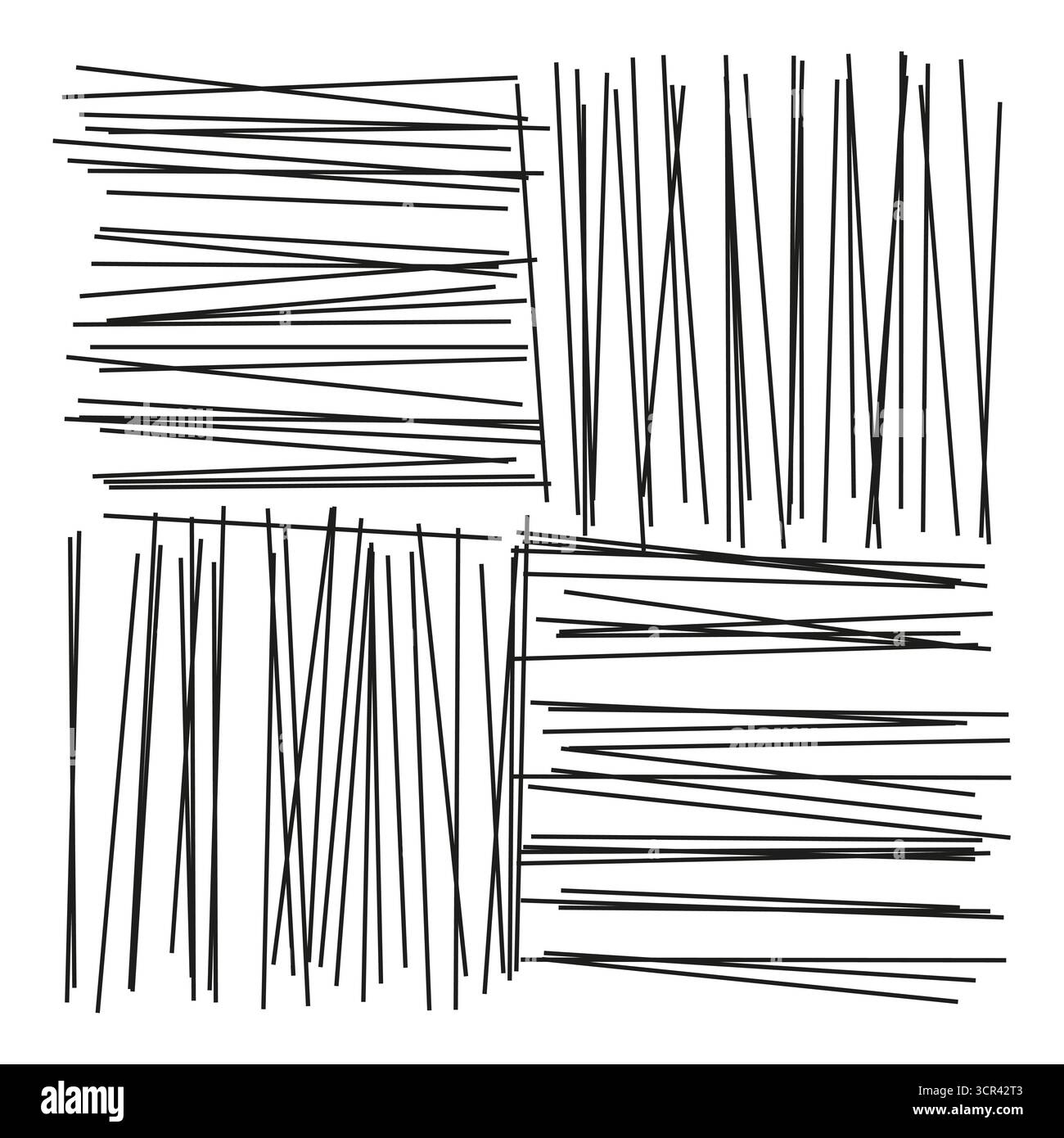 Abstraktes lineares Muster. Schwarzweiß-Gitterstruktur. Vertikale Vektorlinien. Geometrische horizontale Streifen. EPS 10. Stock Vektor