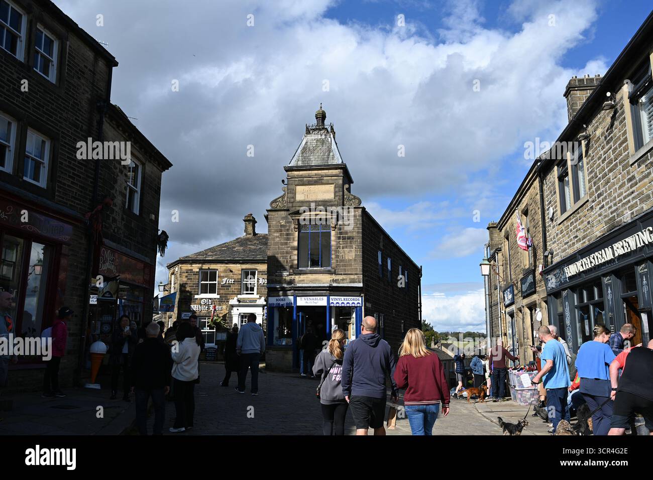 Main Street, Haworth, West Yorkshire Stockfoto
