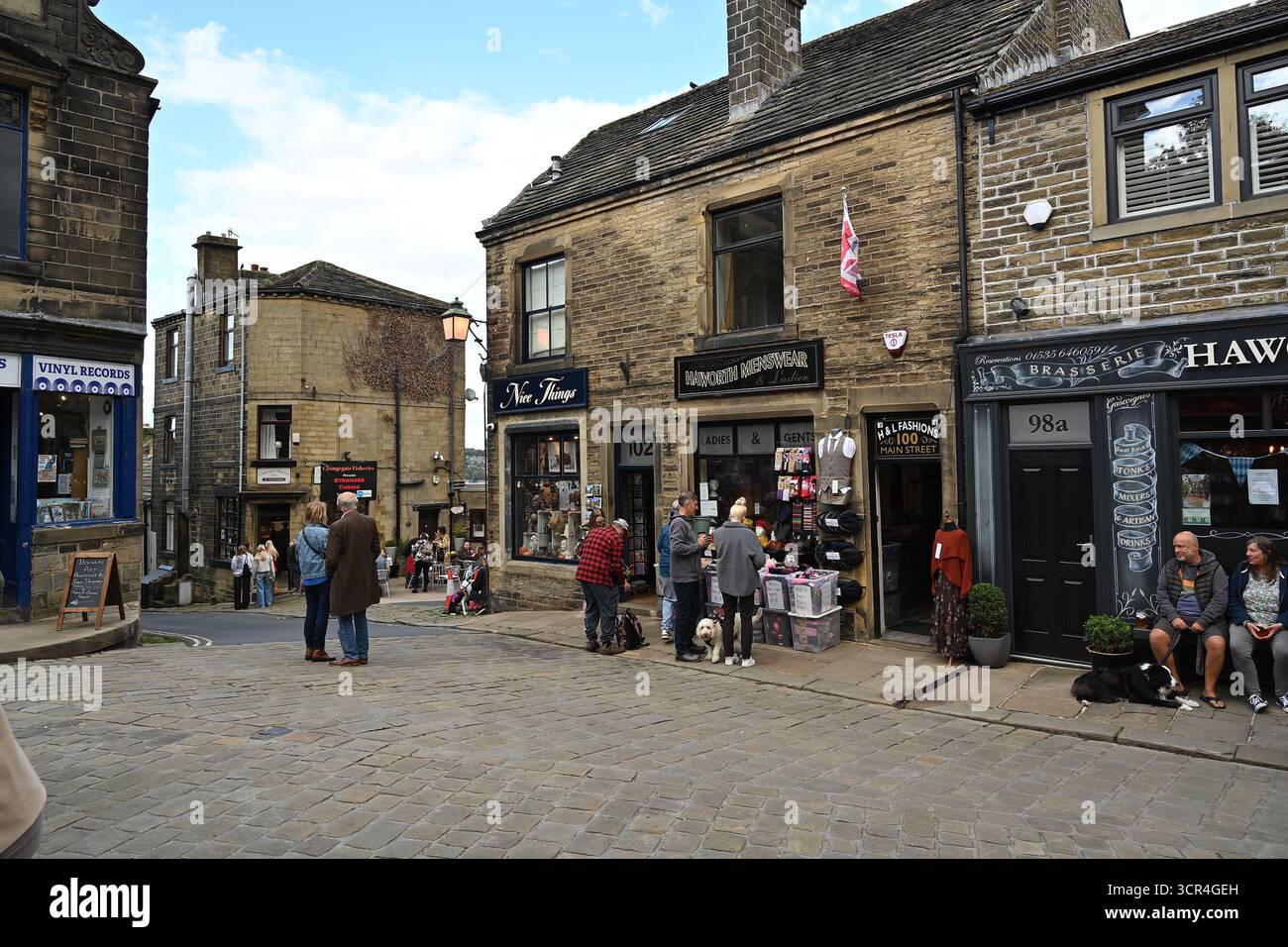 Main Street, Haworth, West Yorkshire Stockfoto