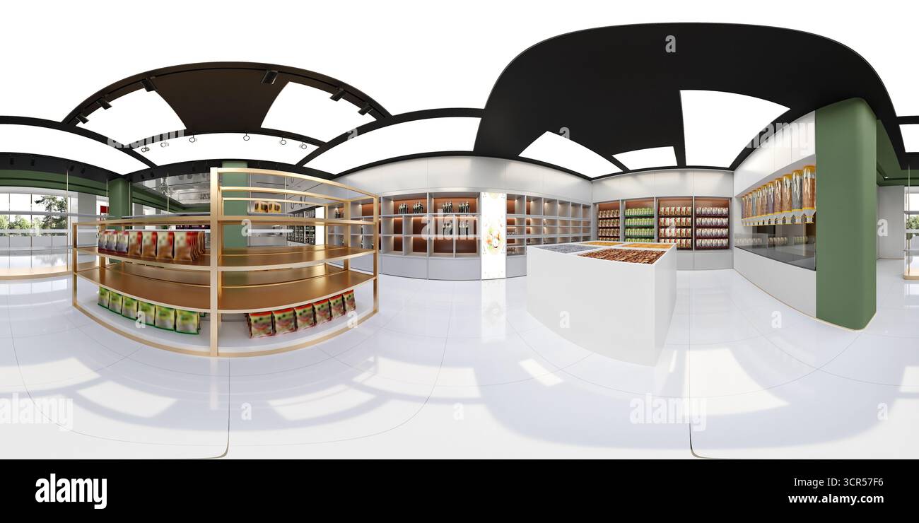 3D-Rendering von moderner Ladeneinrichtung Stockfoto