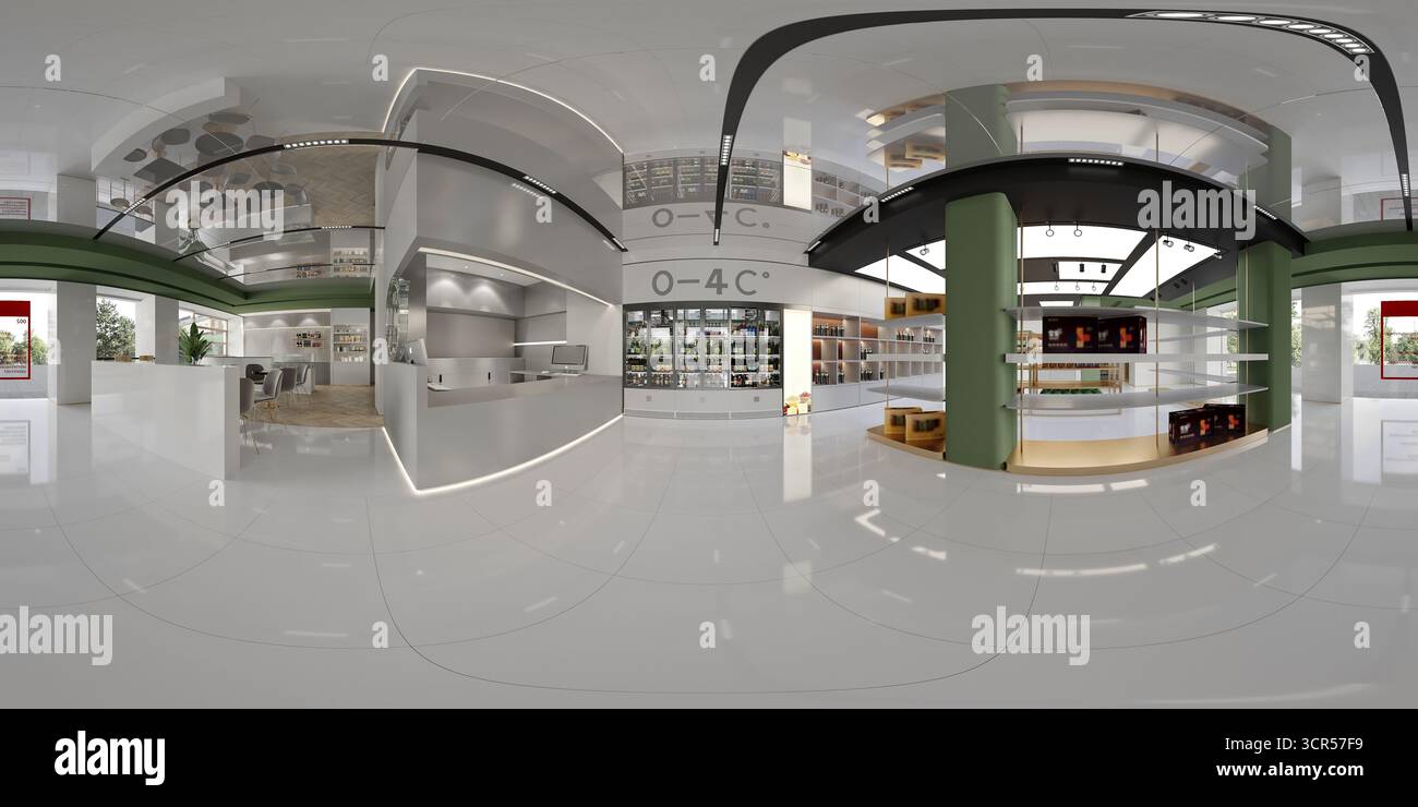 3D-Rendering von moderner Ladeneinrichtung Stockfoto