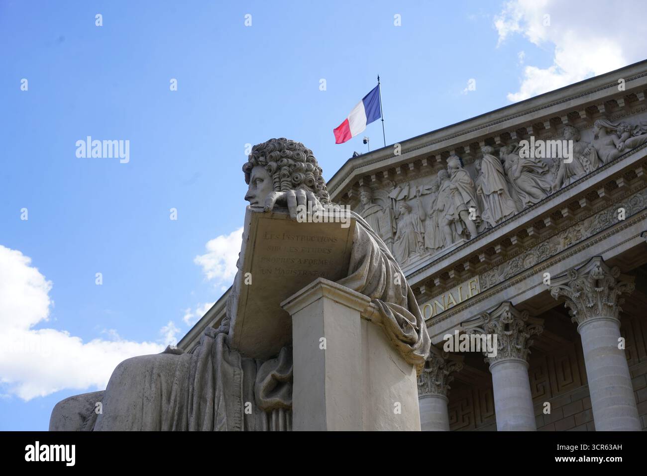 Assemblée nationale, Nationalversammlung des französischen parlaments oder Palais Bourbon in Paris Stockfoto