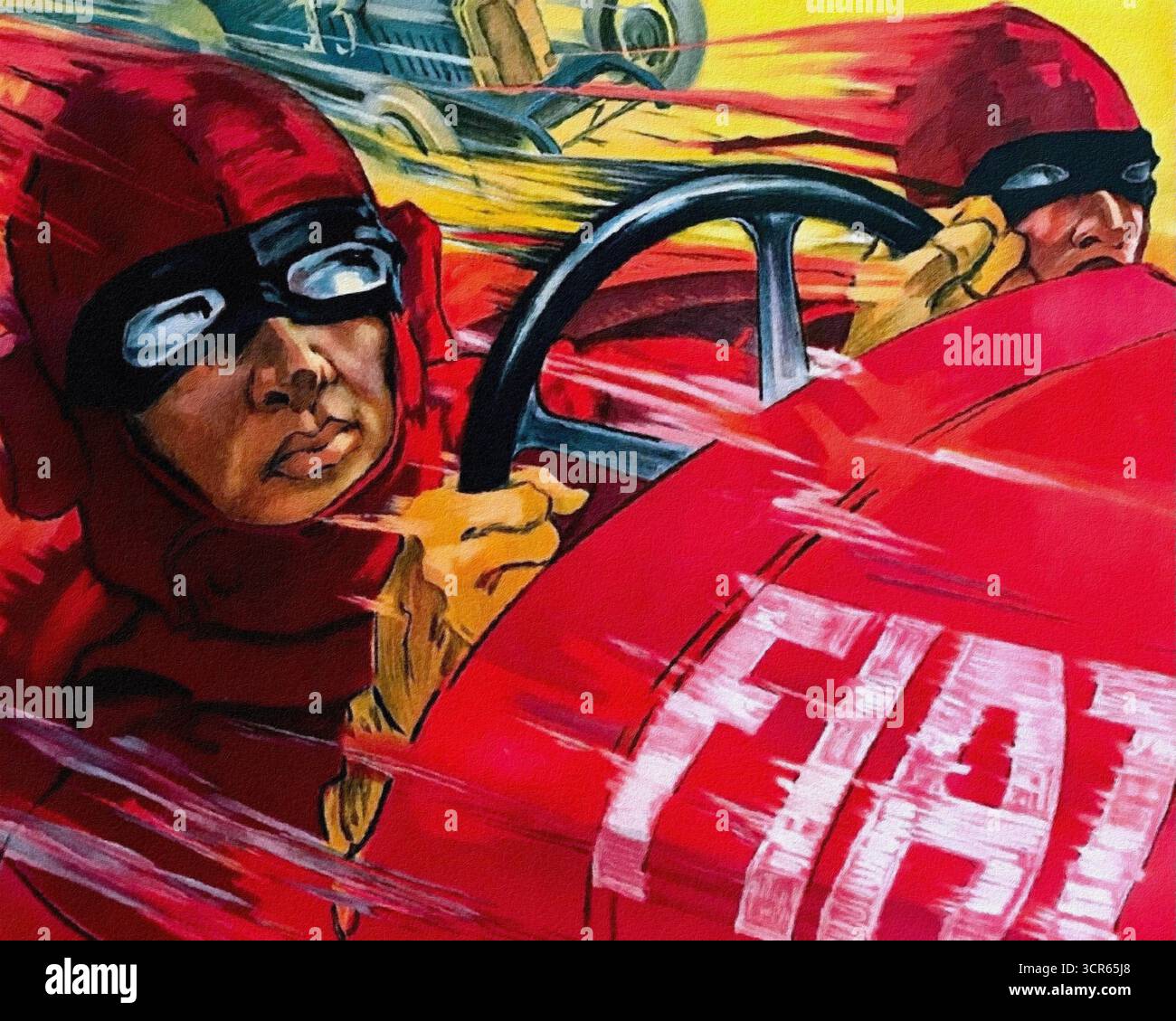 FIAT 805, Gran premio d’Europa, Monza 1923. Vintage-Poster von Plinio Codognato. Stockfoto