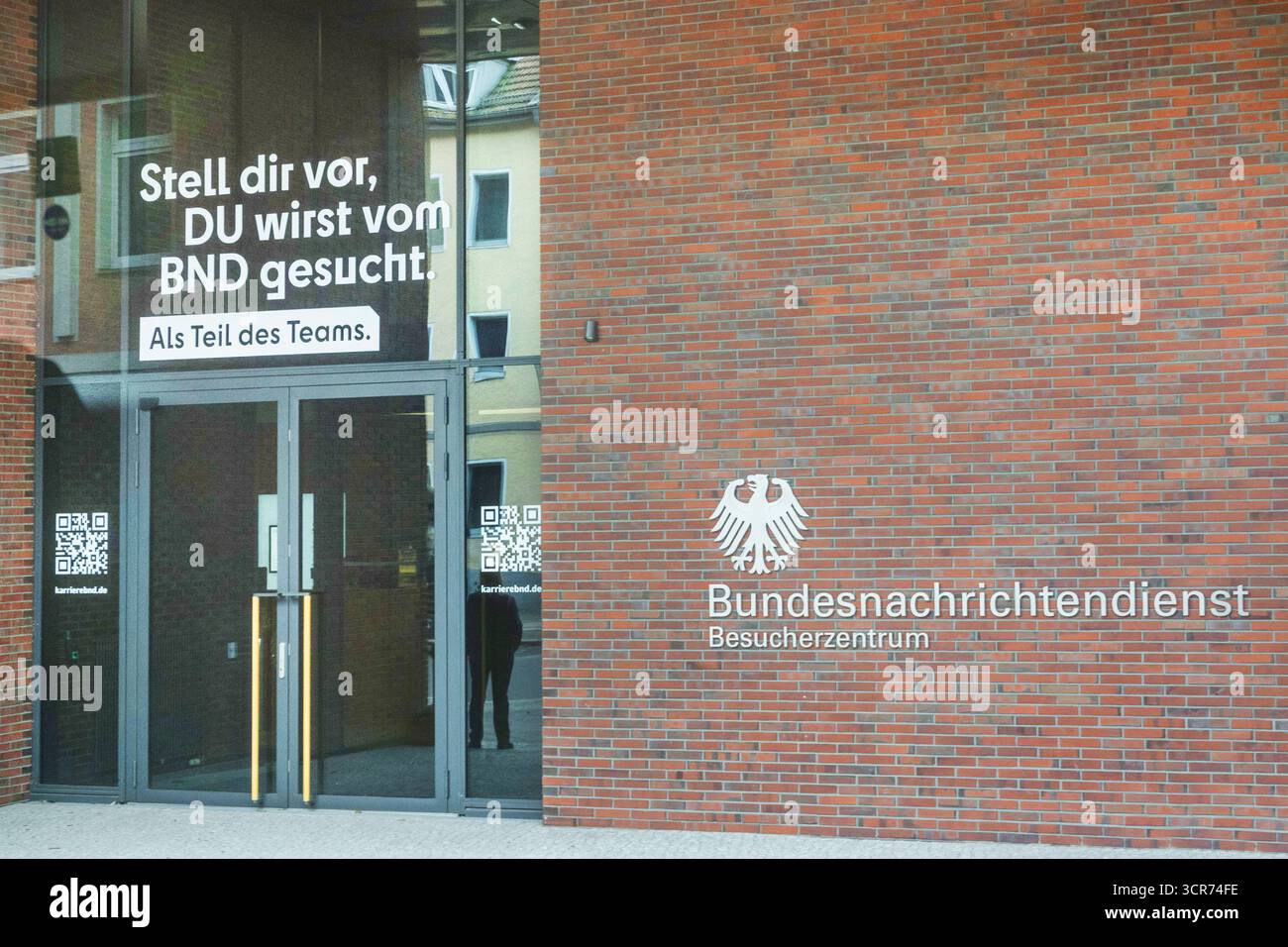 Eintritt zum Besucherzentrum des Bundesnachrichtendienstes, Deutschland, Berlin Stockfoto