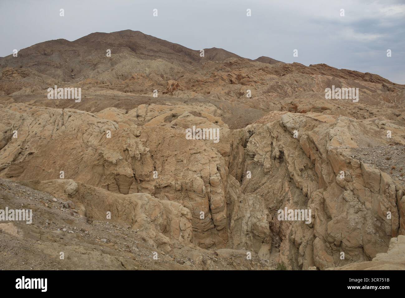 Die Badlands des Anza-Borrego Desert State Park in Südkalifornien während der Monsoon-Saison Stockfoto