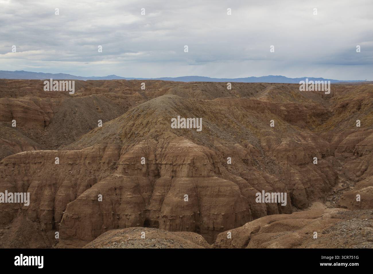 Die Badlands des Anza-Borrego Desert State Park in Südkalifornien während der Monsoon-Saison Stockfoto