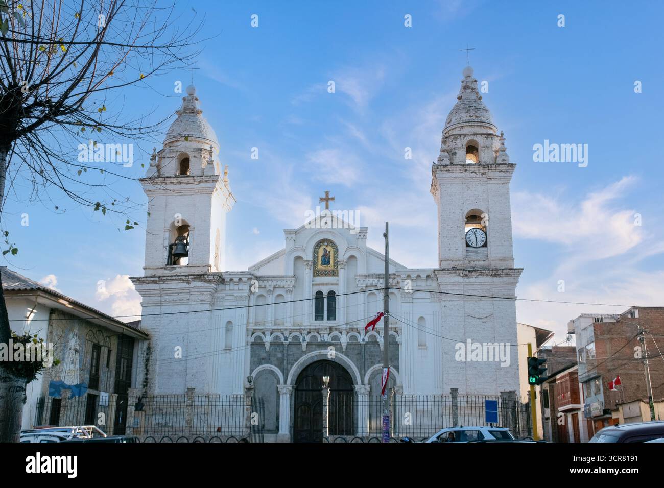 Santa Fe Mutterkirche in Jauja, Junín — architektonisches Erbe von Peru. Stockfoto
