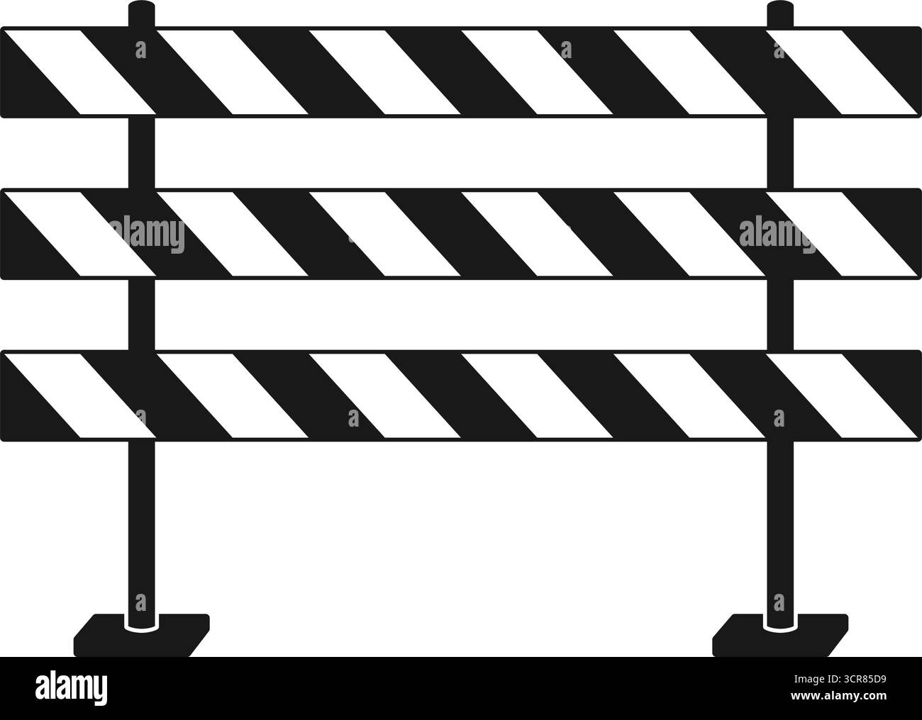 Sackgasse Straßenschild mit schwarzem und weißem Streifenvektor Stock Vektor