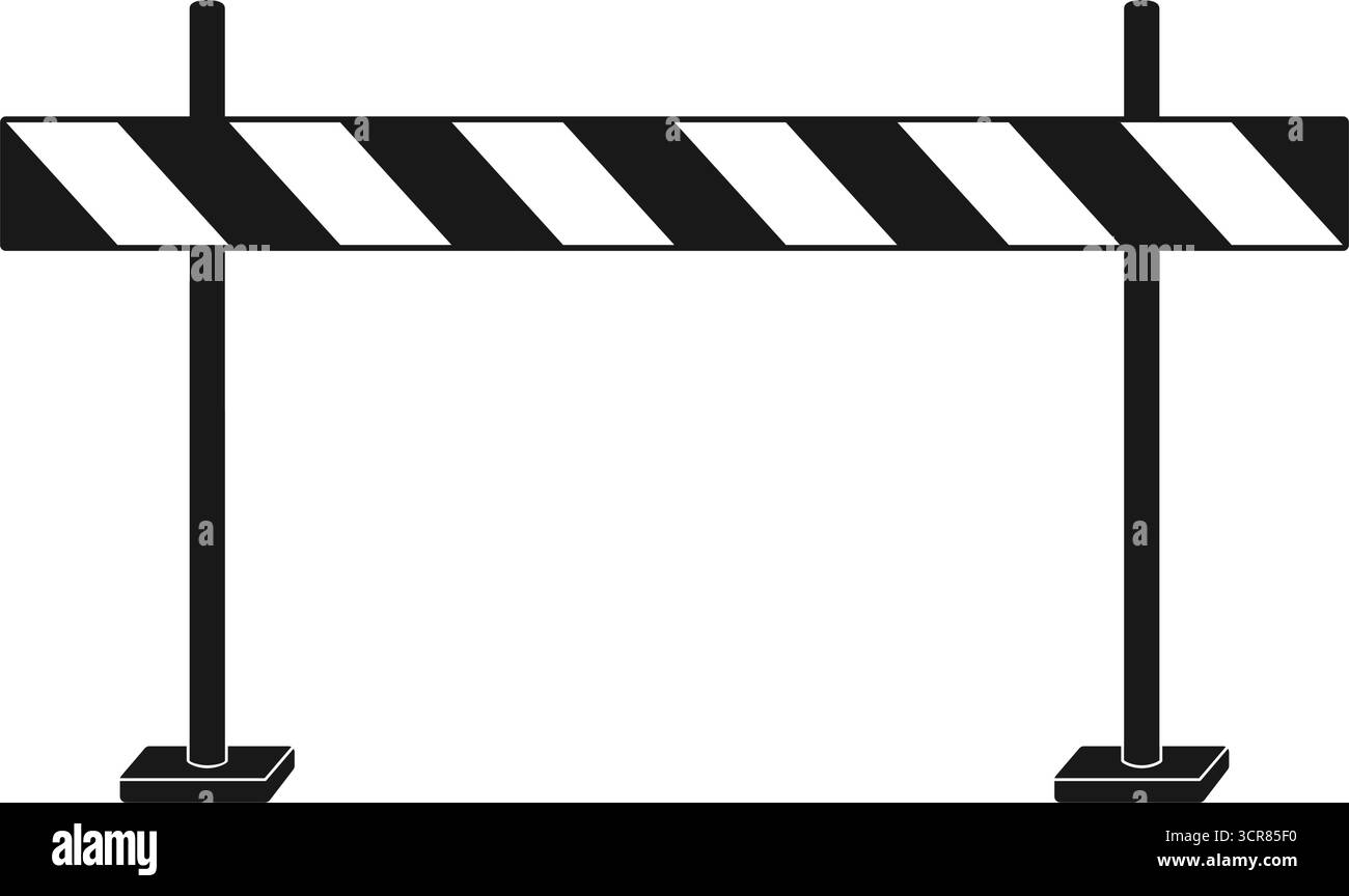 Sackgasse Straßenschild mit schwarz-weißen Streifen Vektor Stock Vektor