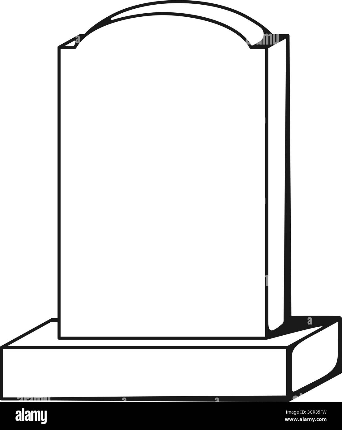 Grabstein- oder Grabstein-Symbol mit Kopierraum-Vektor Stock Vektor