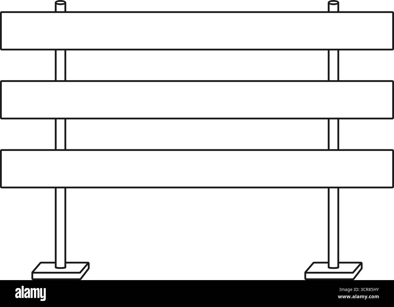 Sackgasse-Straßenschild mit leerem Kopierraum-Umrissvektor Stock Vektor