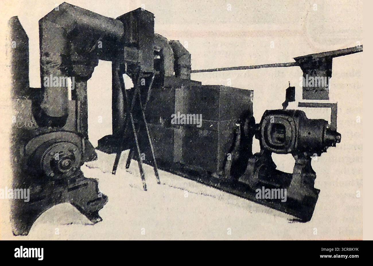 1908: Der kinetische Blasmechanismus in der Krypta für die Orgel in der Kathedrale von Worcester. Stockfoto