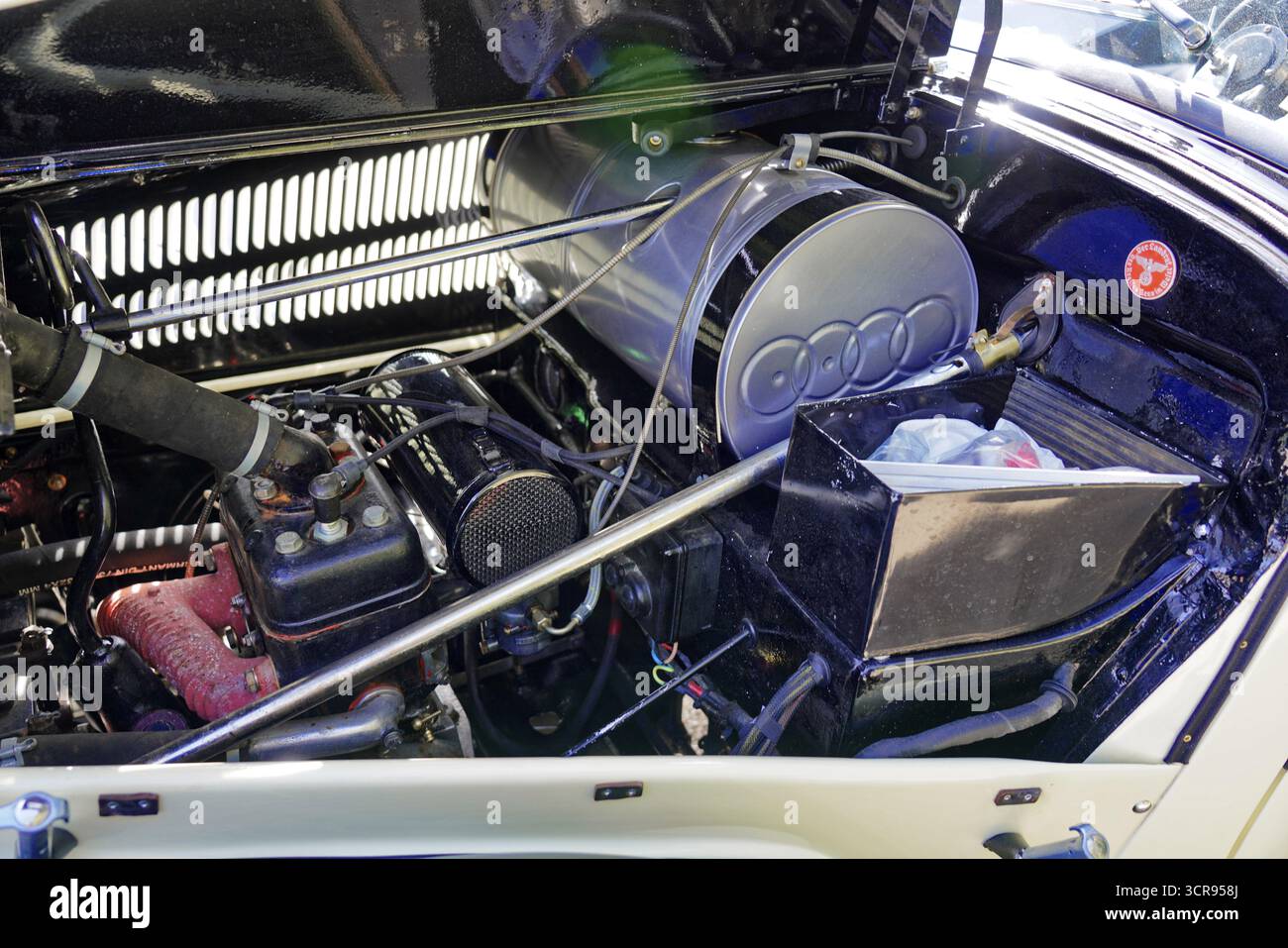 DKW, Baujahr 1939, Oldtimer Classic, Gala International Concours d'Elegance Schwetzingen 2025, Deutschland, Europa, Detailansicht eines Klassikers Stockfoto