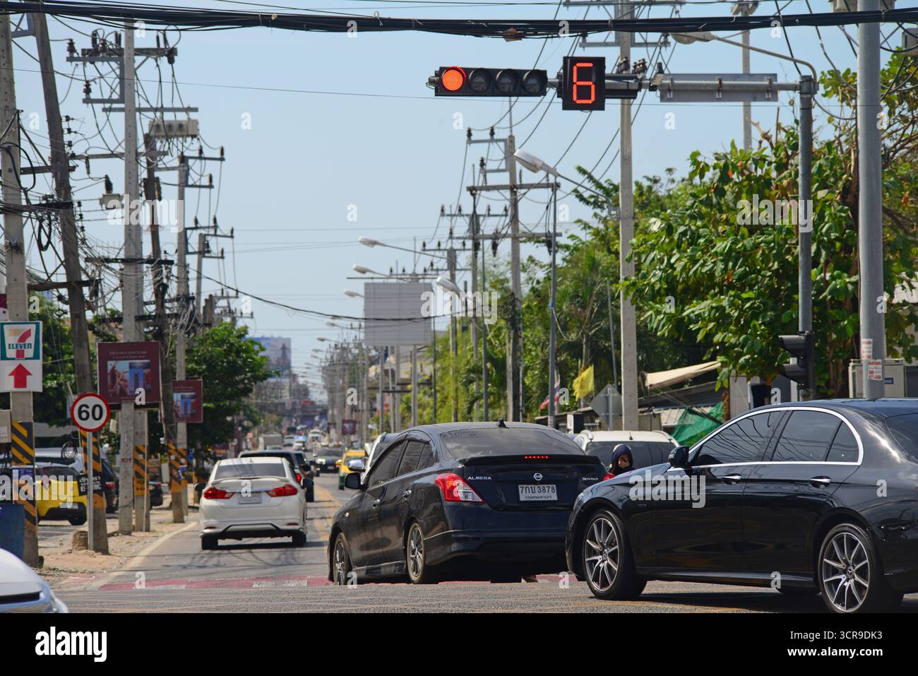 Countdown-Ampeln in Thailand Stockfoto
