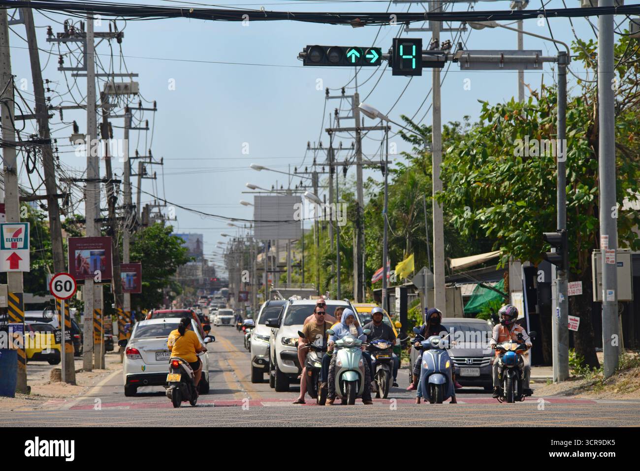 Countdown-Ampeln in Thailand Stockfoto