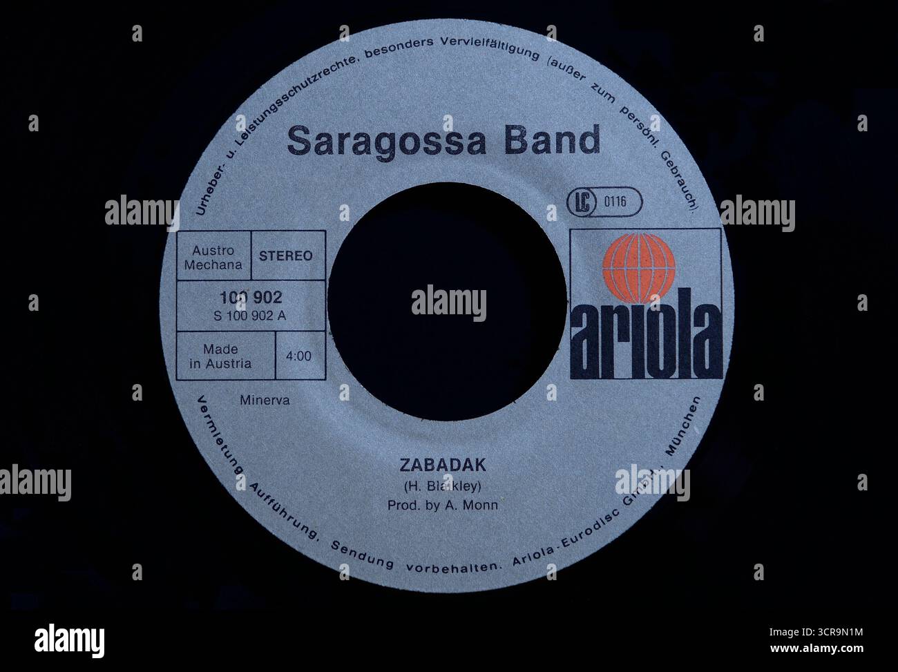 Vinyl Singles 7″, Saragossa Band, Zabadak, Ariola Records, 1979 Stockfoto