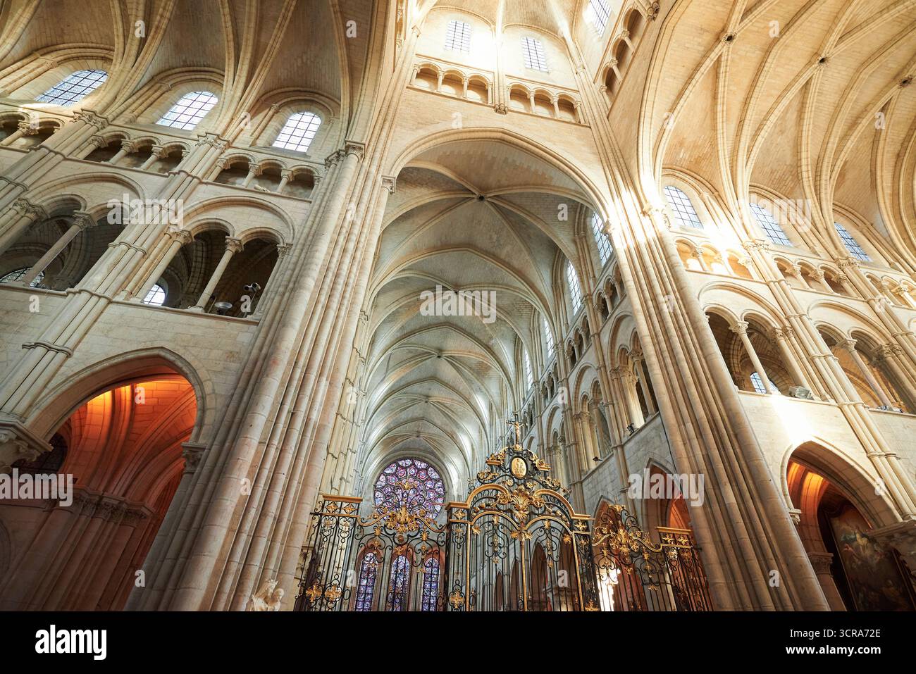 Kathedrale von Laon, Nordfrankreich, Hauts-de-France Stockfoto