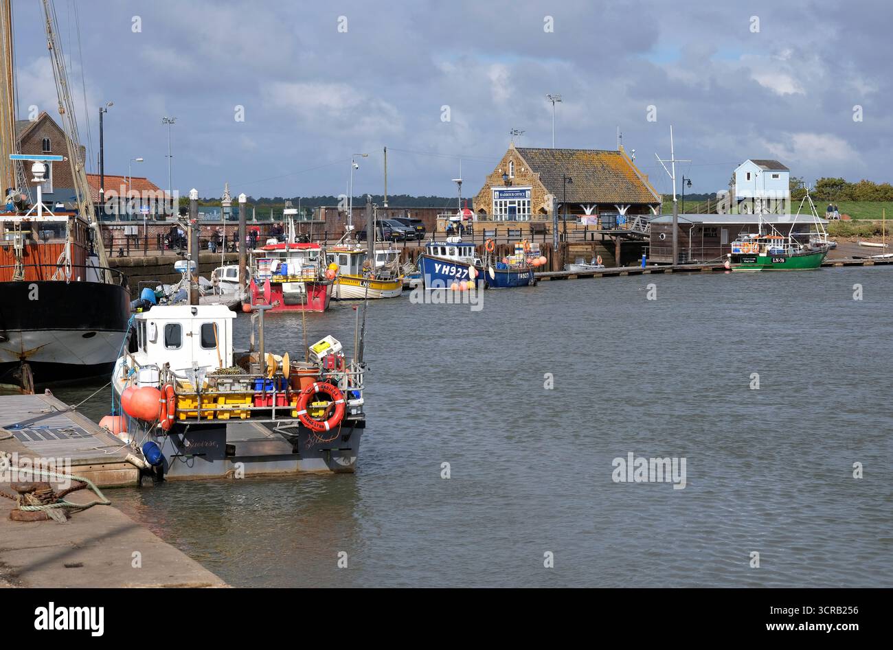Fischerboote im Wells-next-the-Sea-Harbour, Nord-norfolk, england Stockfoto
