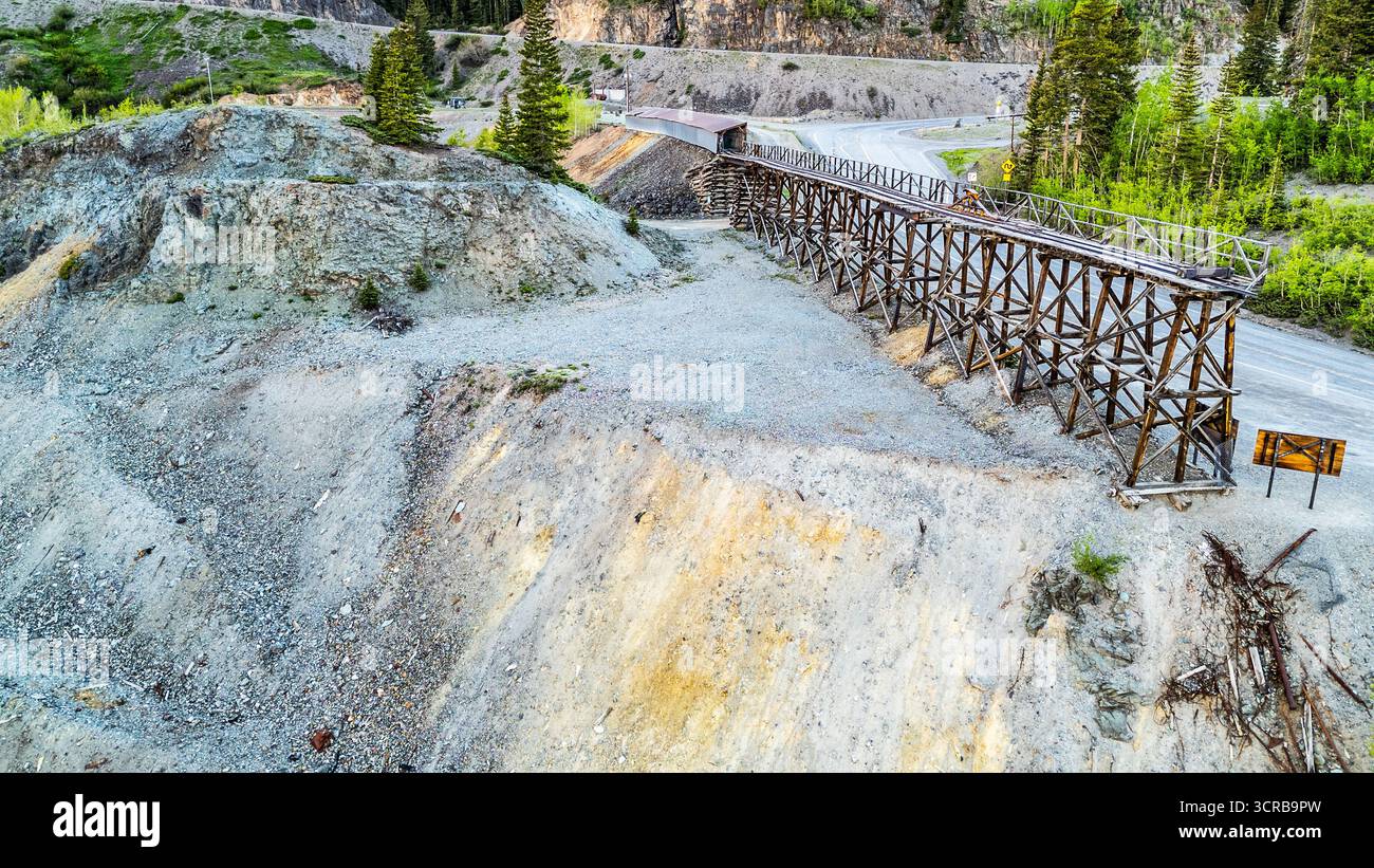 Yankee Girl Mine, Million Dollar Highway, Ridgway, Colorado, USA Stockfoto