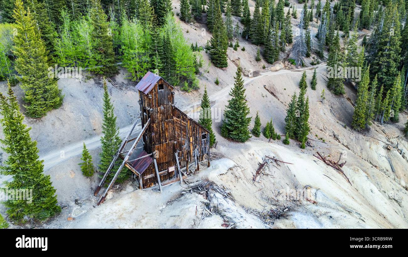 Yankee Girl Mine, Million Dollar Highway, Ridgway, Colorado, USA Stockfoto