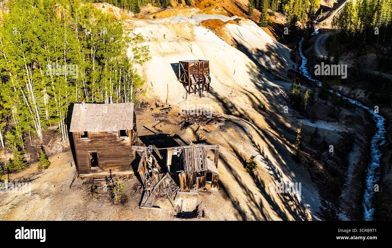 Yankee Girl Mine, Million Dollar Highway, Ridgway, Colorado, USA Stockfoto