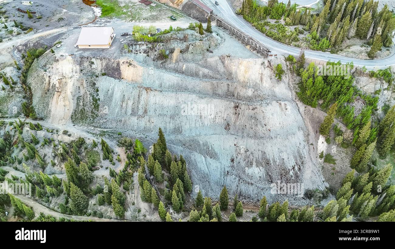 Red Mountain Overlook, Mine am Million Dollar Highway, Ridgway, Colorado, USA Stockfoto