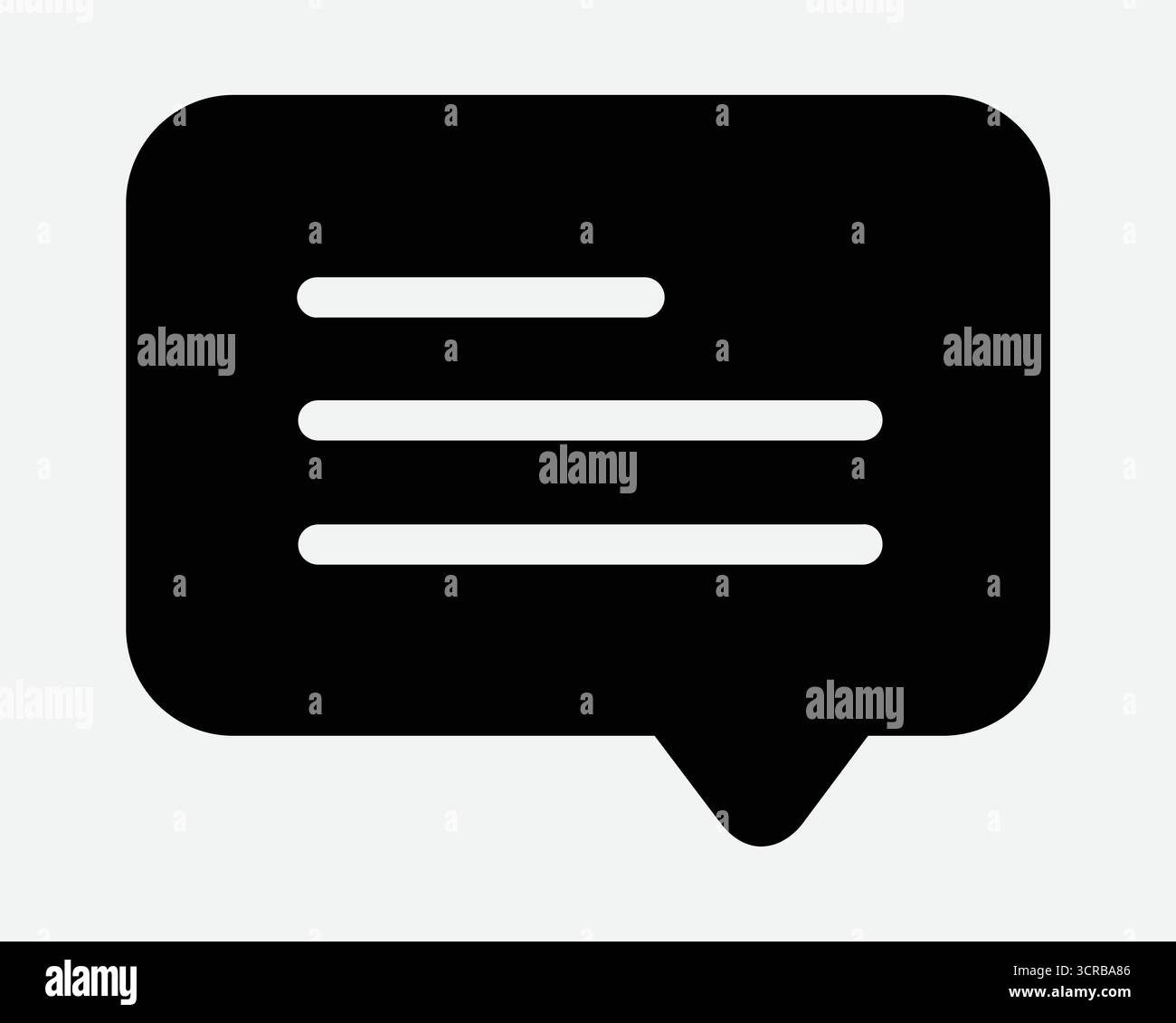 Konversationsblase Symbol Textnachricht Kommentarfeld Feedback Diskussionsmeinung Leere Sprache Vorzeichen Symbol Dialog Zitatpfeil Stock Vektor