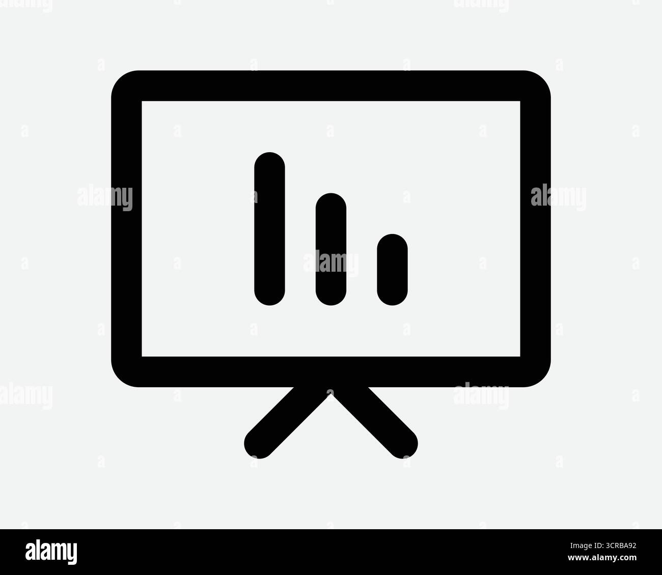 Statistisches Balkendiagramm Gliederung Vorzeichendaten Statistiken Geschäftsleistung Marktanalyse Wirtschaftlicher Trend Liniensymbol Präsentation Display Board Symbol Stock Vektor
