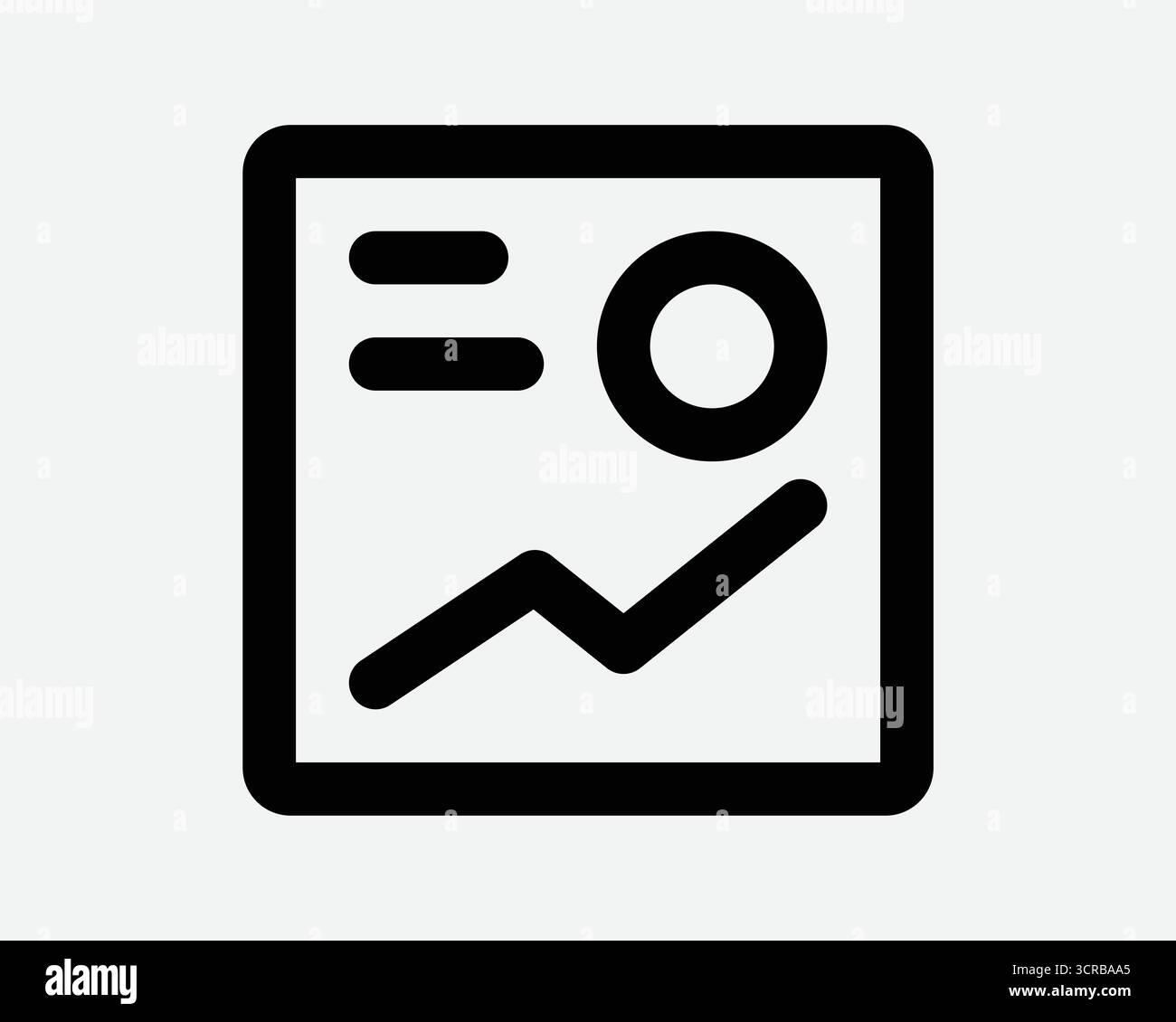 Datentrend Nach Oben Liniendiagramm Leistung Gewinn Steigern Business Economy Bull Run Progress Improvement Gliederung Statistik Display Präsentationssymbol Stock Vektor