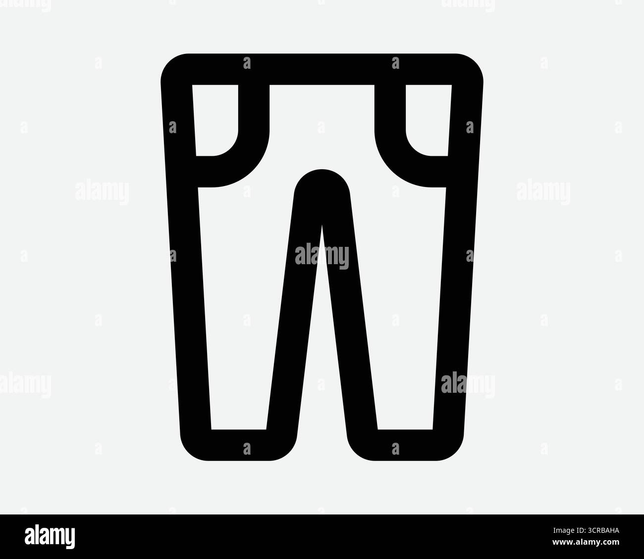 Lange Hose Line Icon Hose Outline Sign Bekleidung Jeans mit Taschen Outfit Mode Herrenmode Bekleidung Sportanzug Tasche Symbol Form Stock Vektor