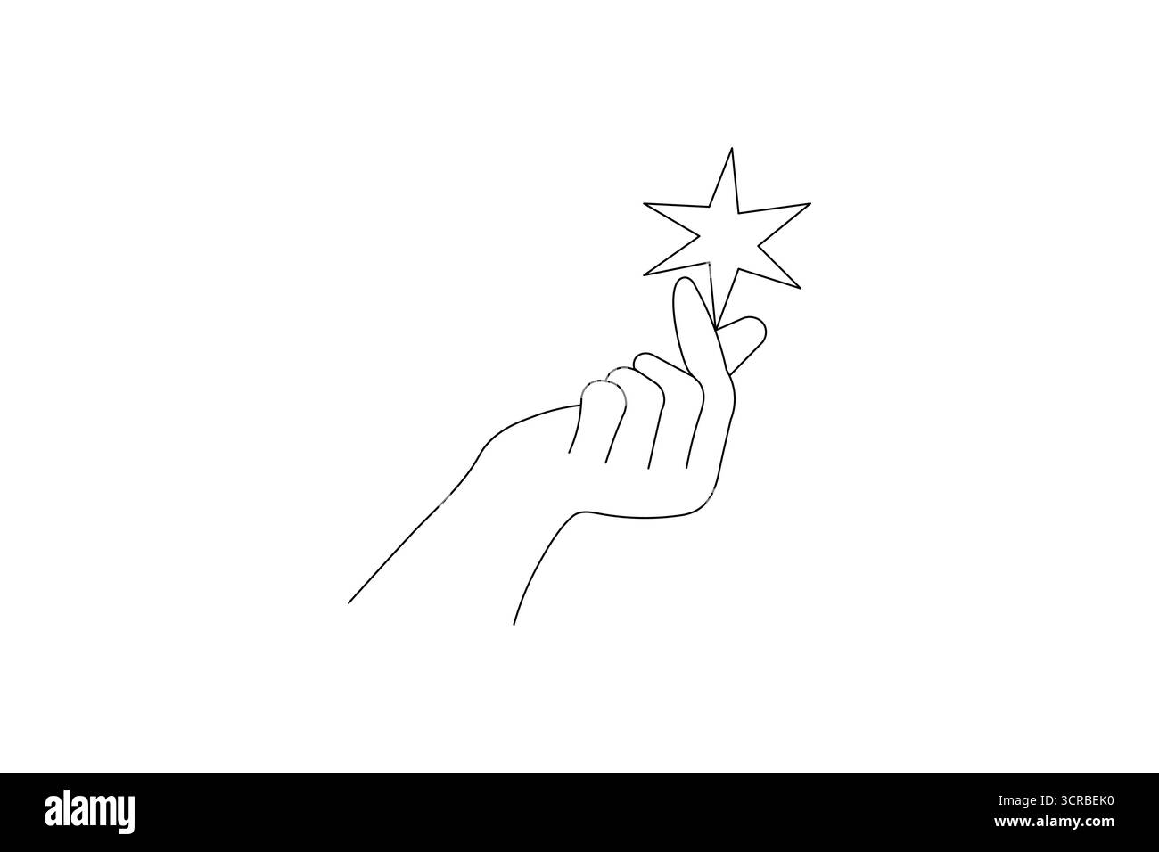 Sternform Einzeilenzeichnung modernes minimalistisches Umrissvektor-Illustrationsdesign Stock Vektor Sternform Einzeilenzeichnung modernes minimalistisches Umrissvektor-Illustrationsdesign Stock Vektor
