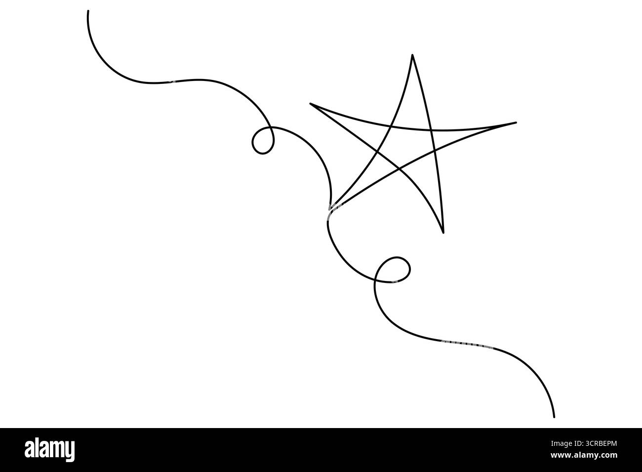 Sternform Einzeilenzeichnung modernes minimalistisches Umrissvektor-Illustrationsdesign Stock Vektor Sternform Einzeilenzeichnung modernes minimalistisches Umrissvektor-Illustrationsdesign Stock Vektor