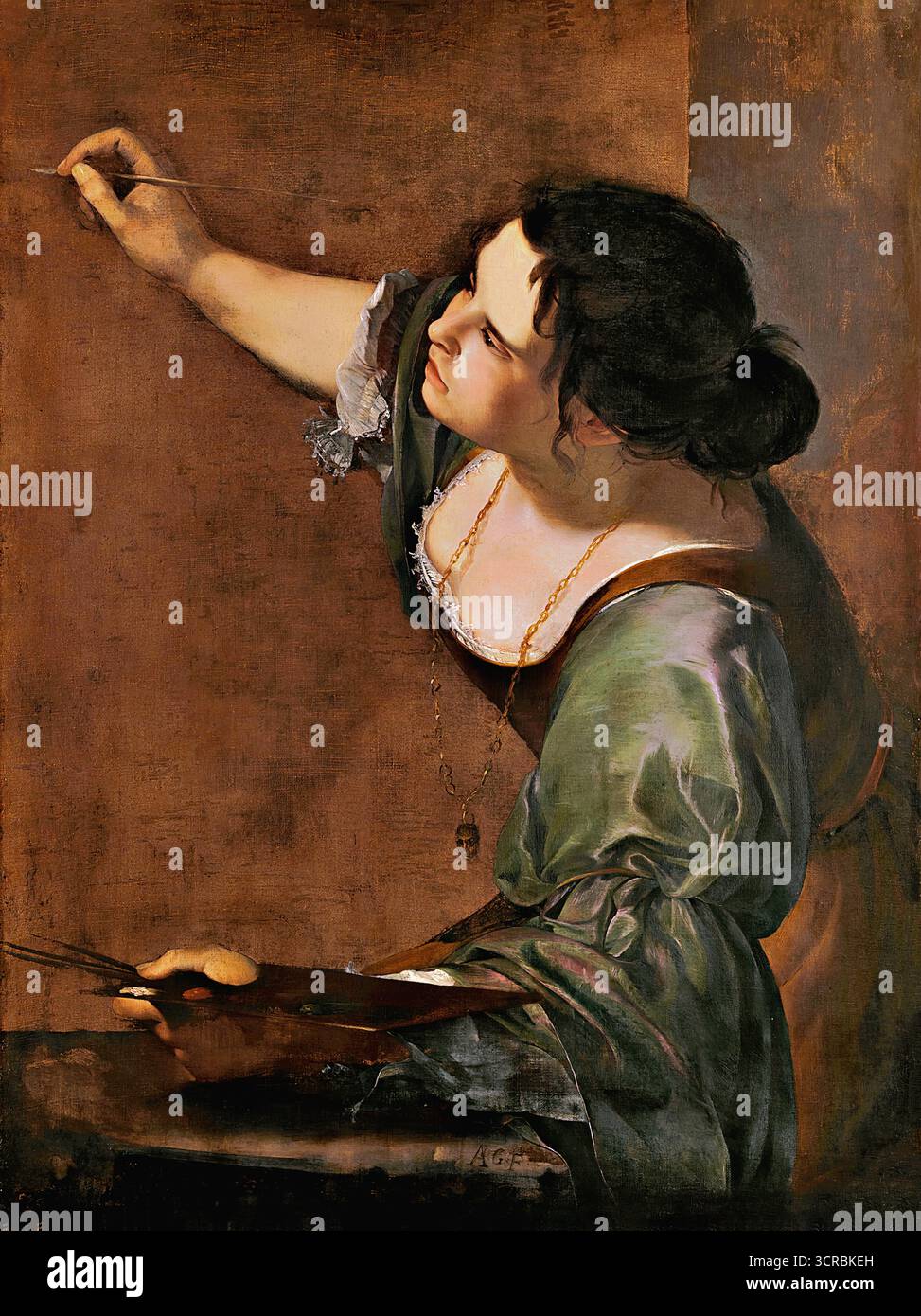 Artemisia Gentileschi, Selbstporträt als Allegorie der Malerei (La Pittura), um 1638–39. Stock Vektor