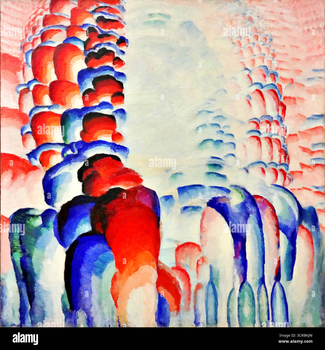 František Kupka, hinduistisches Motiv (Motiv hindou; Dégradés rouges), 1919. Stock Vektor
