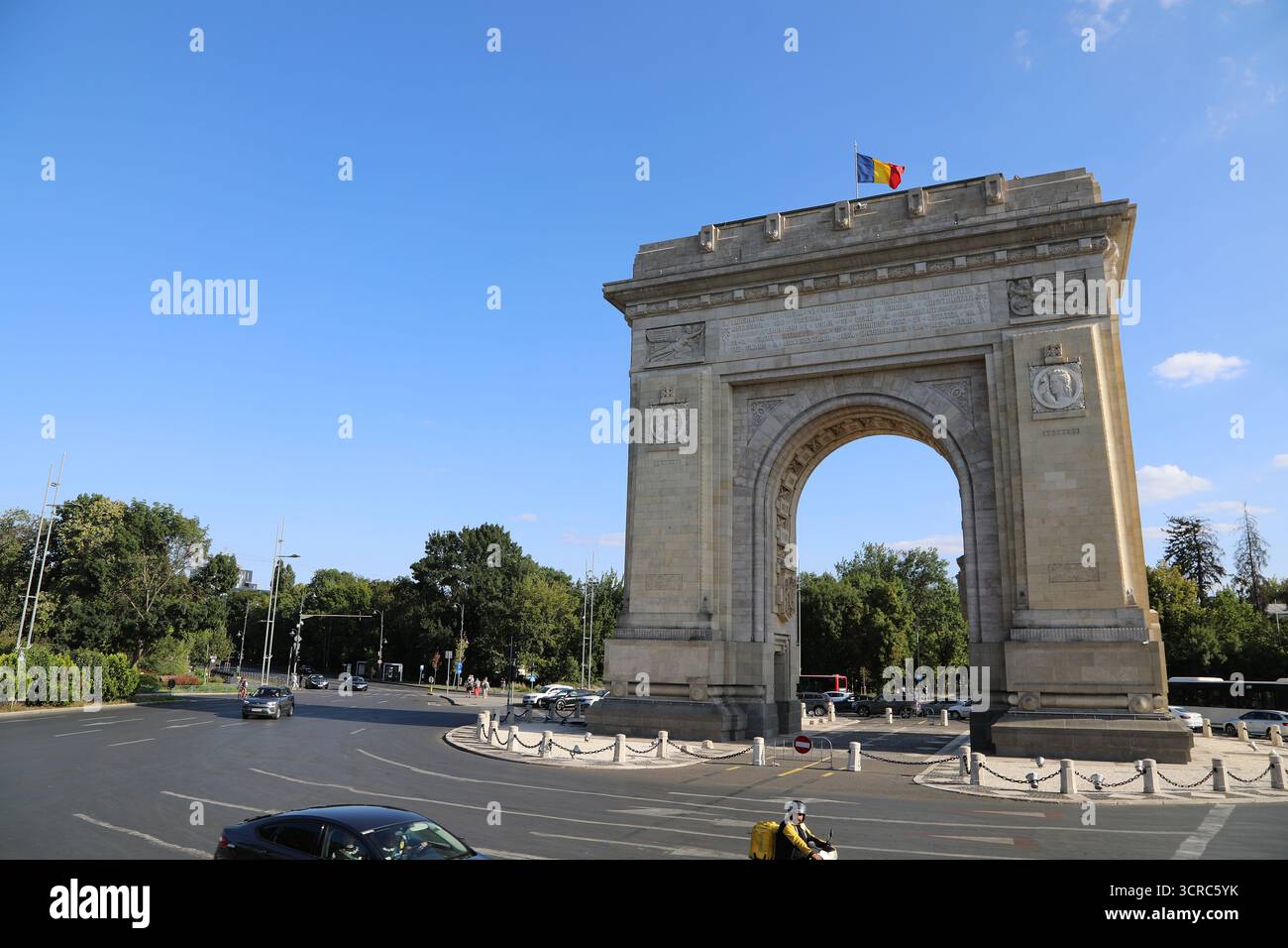 Der Triumphbogen in Bukarest Stockfoto