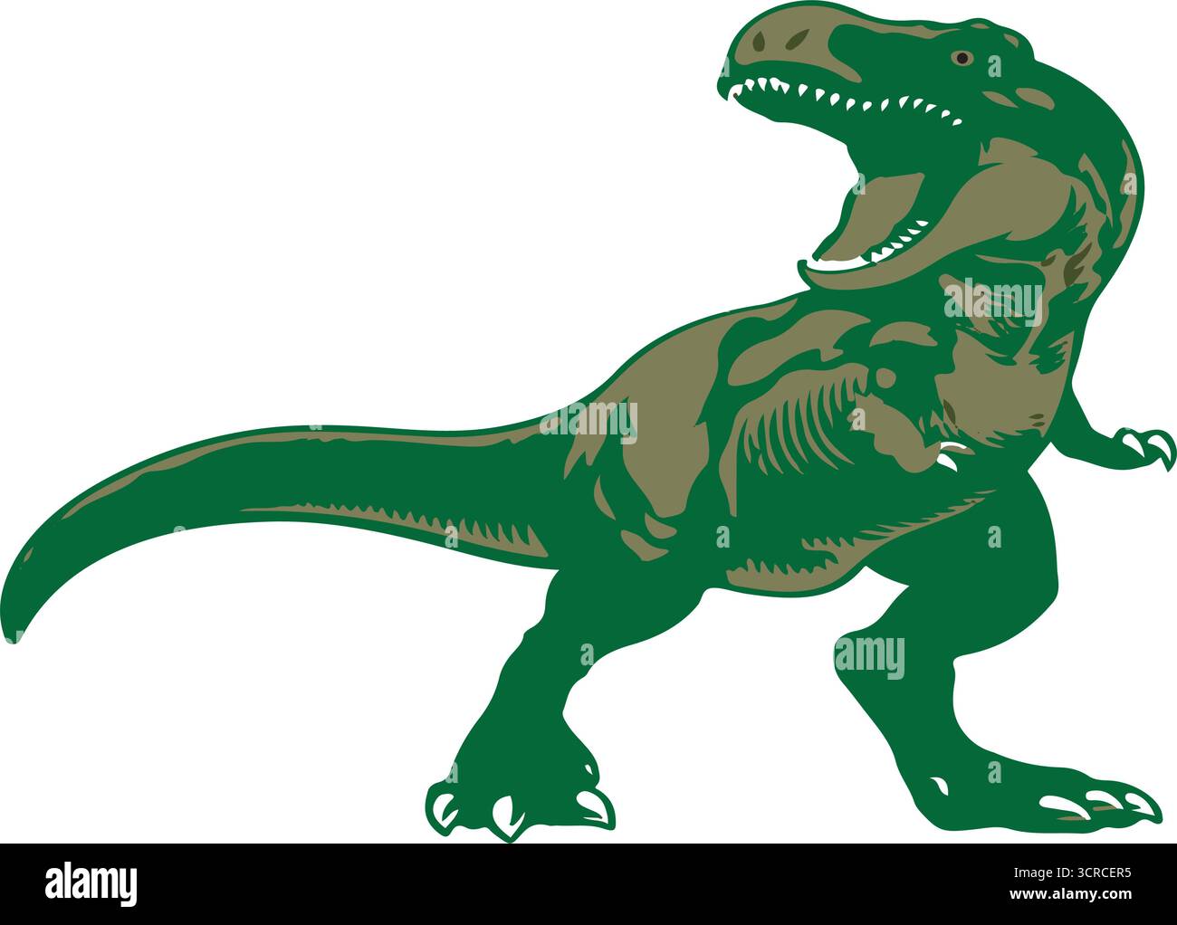 Vektor-Dinosaurier, Dinosaurier-Silhouette, Vektor-Raptor, t rex, Vektor-Tier, Tyrannosaurus Stock Vektor