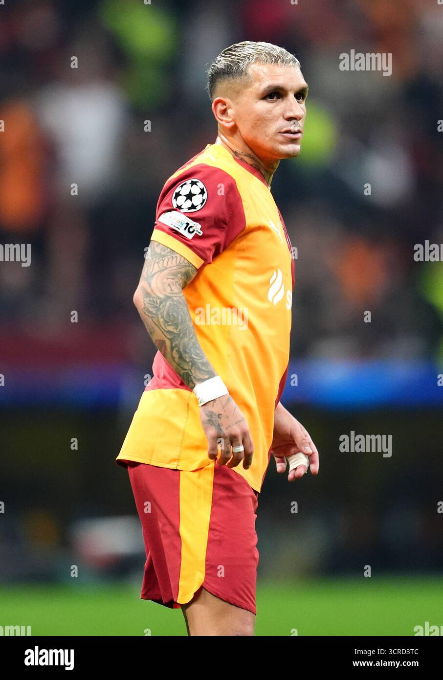 Lucas Torreira von Galatasaray während der UEFA Champions League, Ligaspiele im RAMSPARK in Istanbul, Türkei. Bilddatum: Dienstag, 30. September 2025. Stockfoto