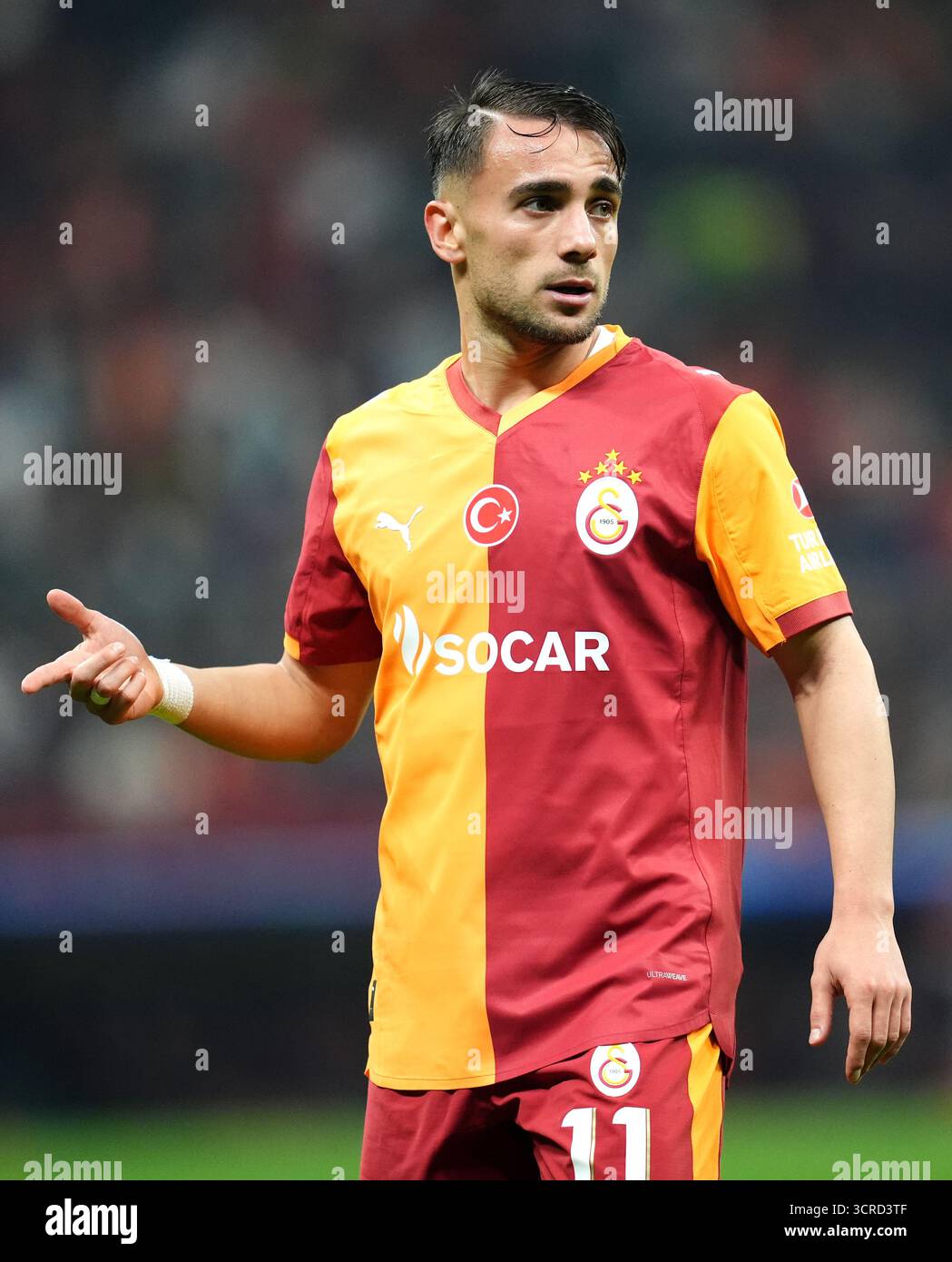 Galatasarays Yunus Akgun während des Stadionspiels der UEFA Champions League im RAMSPARK in Istanbul, Türkei. Bilddatum: Dienstag, 30. September 2025. Stockfoto