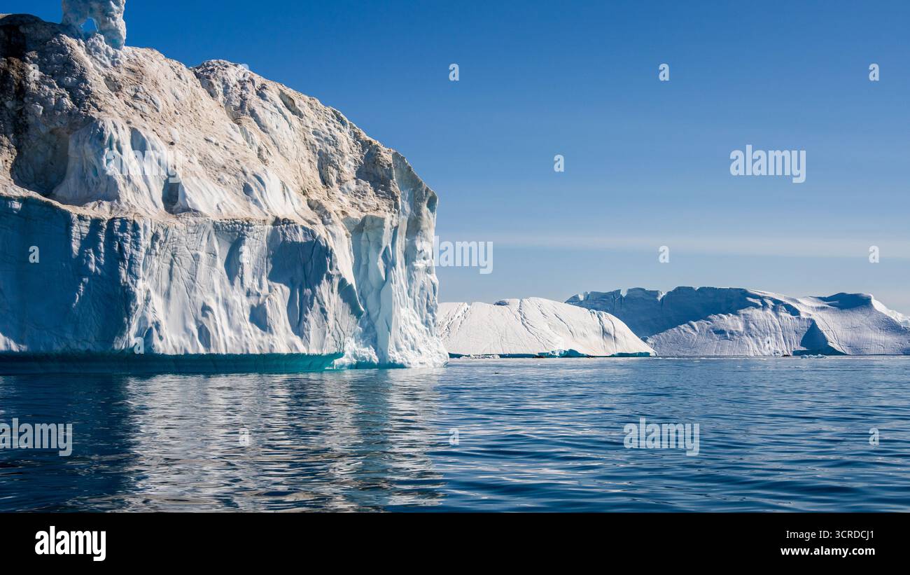 Eisberge von Diskobay Stockfoto