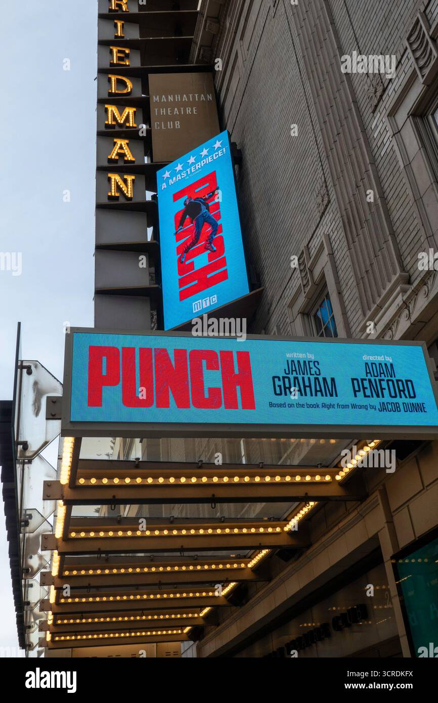 Samuel J Friedman Theatre, Heimstadion des Manhattan Theatre Club, Times Square, New York City, USA 2025 Stockfoto