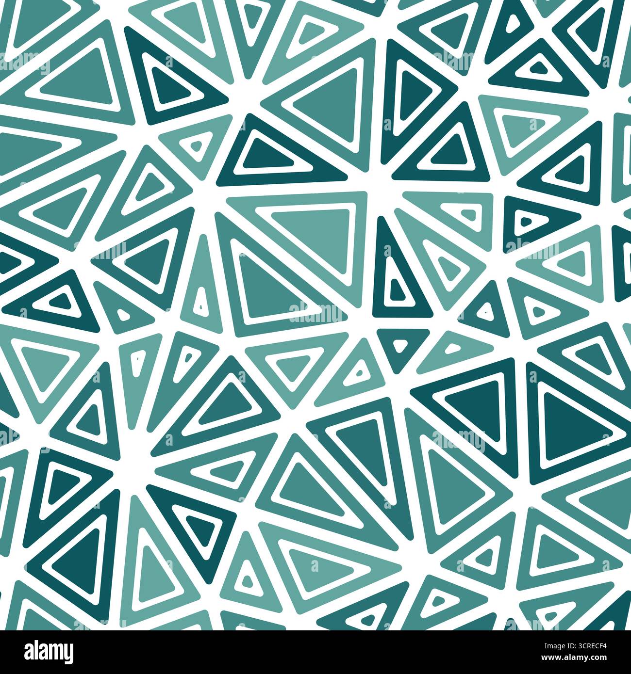 Dreiecke Vektormuster. Abgerundete Vollformen in Rahmen. Große Dreiecke. Stil für mehrere Farben. Wiederholbares Muster. Stilvolle Vektorfliesen. Stock Vektor