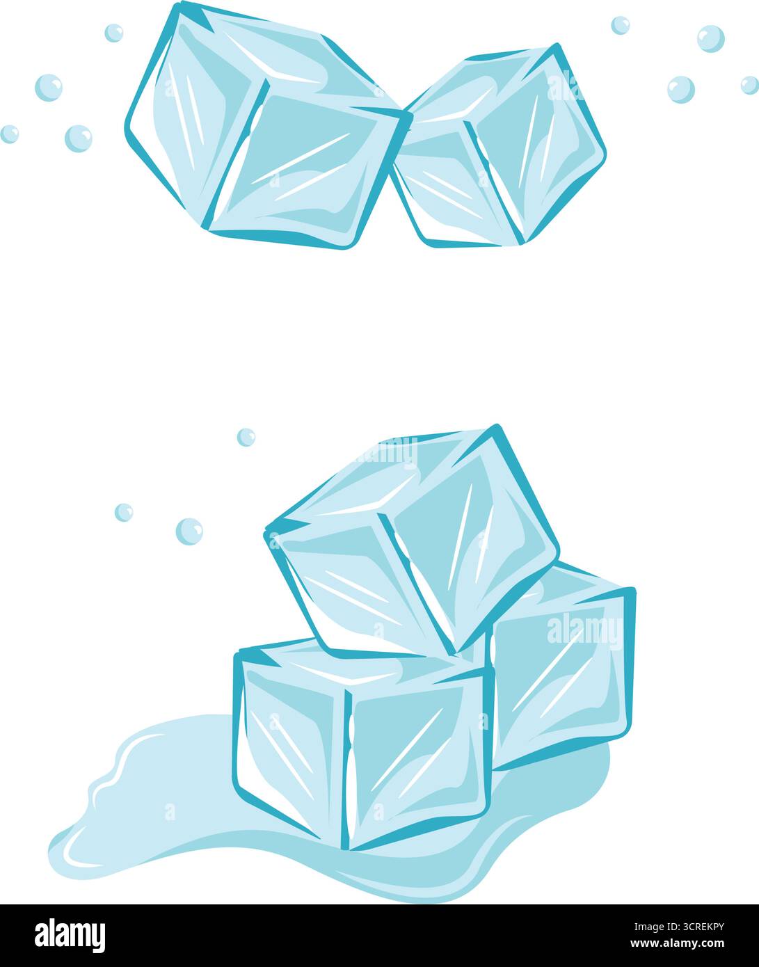 Isolierter Eiswürfel Vektor Illustration Cartoon Design Stock Vektor